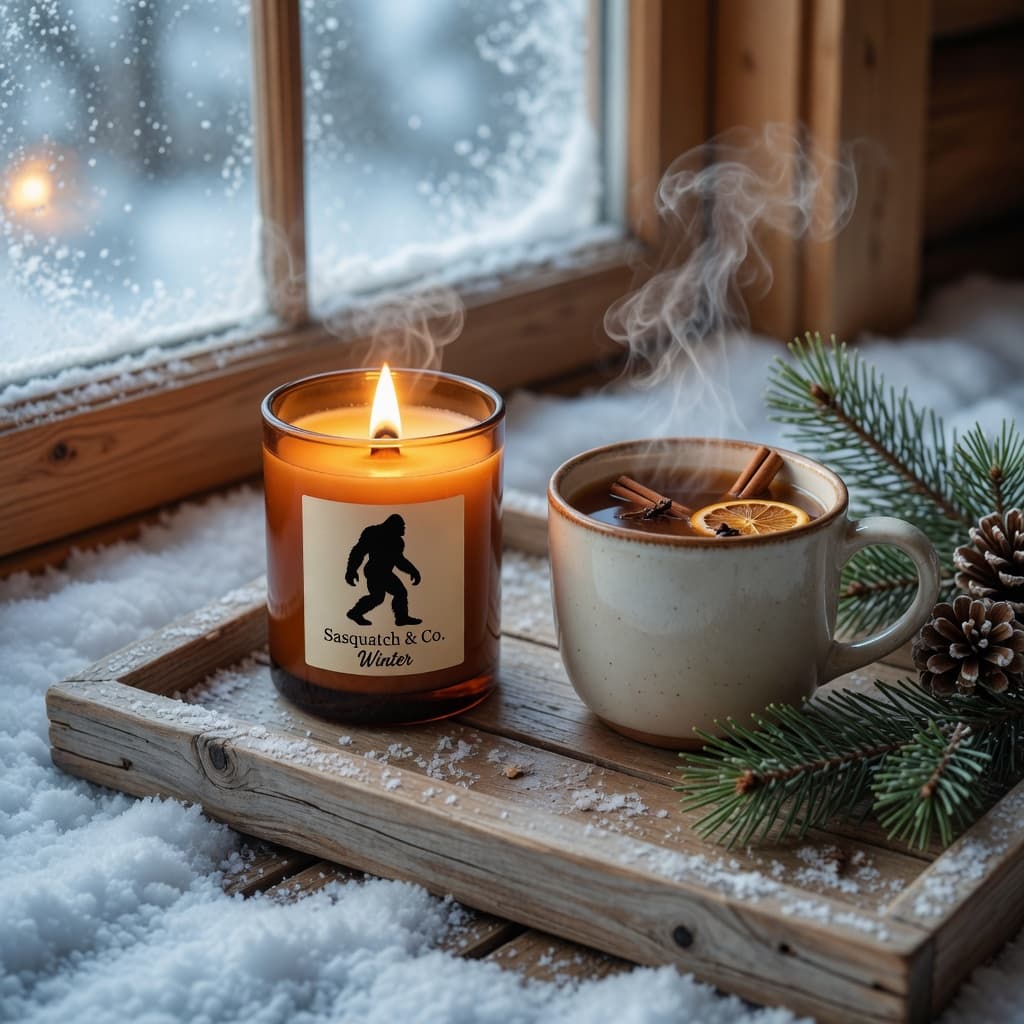 Frosted Pine & Warm Cider wooden-wick candle